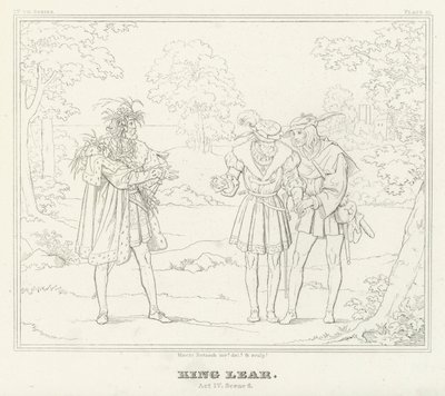 King Lear, akt IV, scene 6 (gravering) av Friedrich August Moritz Retzsch
