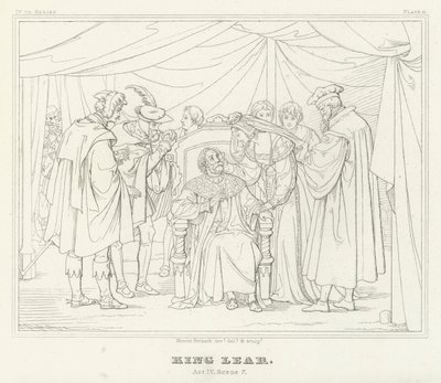 King Lear, akt IV, scene 7 (gravering) av Friedrich August Moritz Retzsch