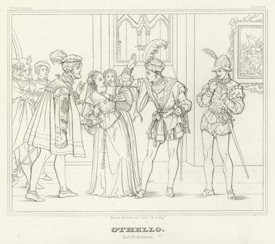 Othello, akt IV, scene 1 (gravering) av Friedrich August Moritz Retzsch