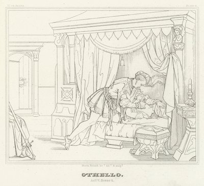 Othello, akt V, scene 2 (gravering) av Friedrich August Moritz Retzsch