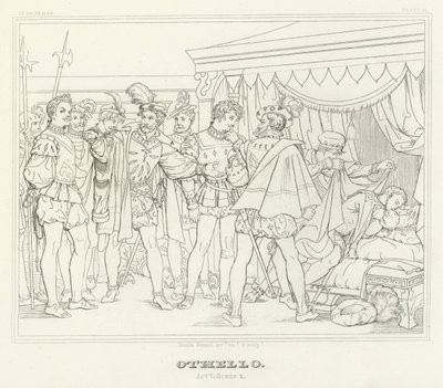 Othello, akt V, scene 2 (gravering) av Friedrich August Moritz Retzsch