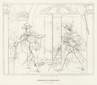 Romeo og Julie, akt V, scene 3 (gravering) av Friedrich August Moritz Retzsch