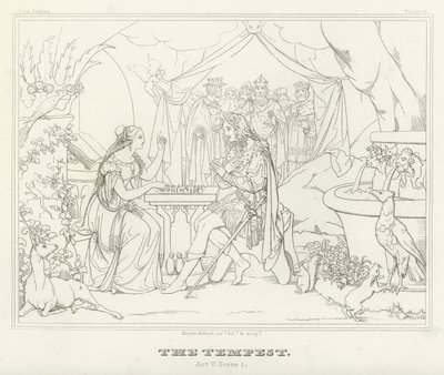 The Tempest, Act V, Scene 1 (gravering) av Friedrich August Moritz Retzsch