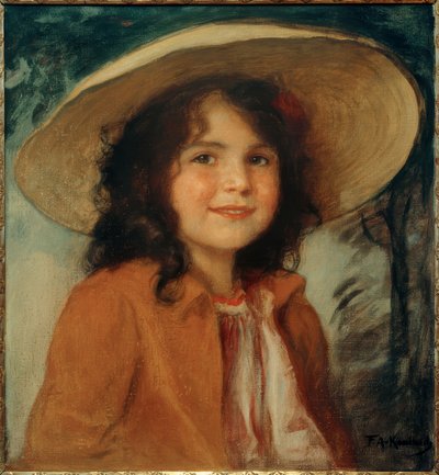 Portrett av Hedda, kunstnerens datter av Friedrich August von Kaulbach