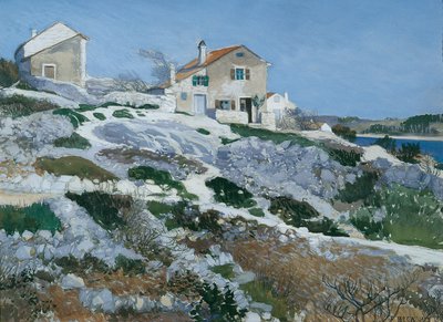 Fiskerhus på Lussin av Friedrich Beck