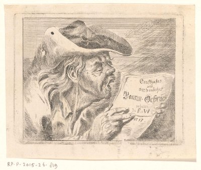Byste av en gammel bonde med en brosjyre i hendene av Friedrich Christian Gottlieb Geyser (possibly)