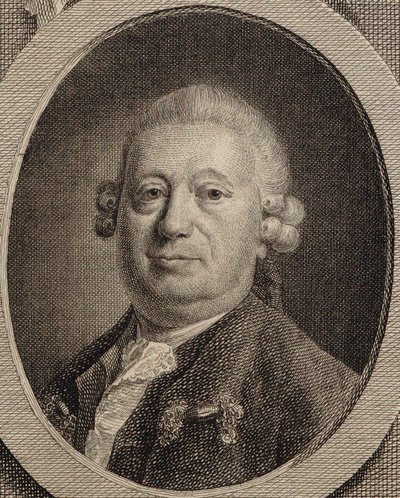Portrett av komponisten Johann Heinrich Rolle 1716-1785, 1780. av Friedrich Christian Gottlieb Geyser