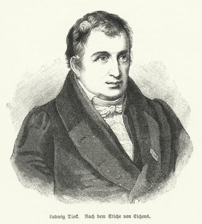 Ludwig Tieck , tysk poet og kritiker (litho) av Friedrich Eduard Eichens