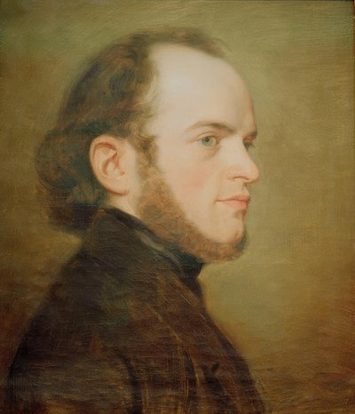 Portrett av den unge Adolph Menzel av Friedrich Eduard Meyerheim