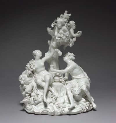 Bacchus og Venus, produsent Tournay Factory, Belgia, ca. 1755 av Friedrich Elias I Meyer