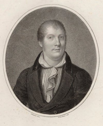 Portrett av fiolinisten og komponisten Louis Spohr 1784-1859, 1820. av Friedrich Fleischmann