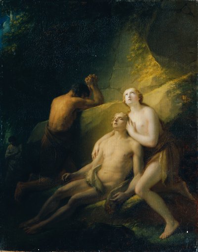 Adam og Eva sørger over den døde Abel av Friedrich Heinrich Fuger