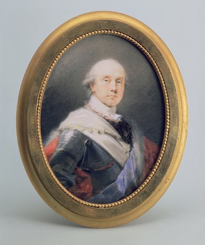 Portrett av prins Charles Nicholas Othon av Nassau-Siegen, 1790 (wc og gouache på elfenben) av Friedrich Heinrich Fuger