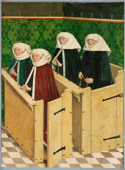 Jacob Fuchsarts kone og døtre (olje på panel) av Friedrich Herlin