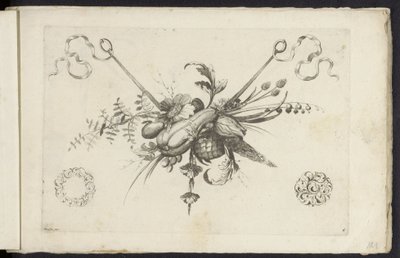 Festival med blomster, bladeren og vruchten Annen ny festong av blomster og frukt (serietittel) av Friedrich Jacob Morisson