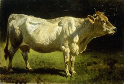 Ku i et landskap av Friedrich Johann Voltz