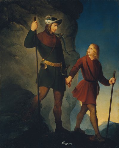 Frelsen til keiser Maximilian I fra Martinswand av Friedrich Krepp