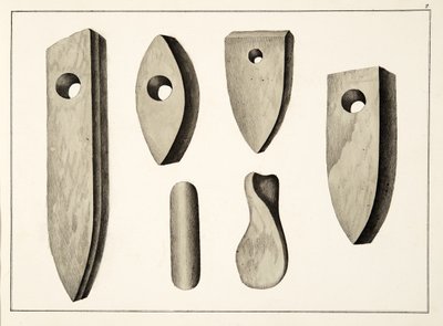Steinvåpen, plate fra A History of the Development and Customs of Chivalry, av Dr. Franz Kottenkamp, utgitt av Carl Hoffmann, 1842 av Friedrich Martin von Reibisch
