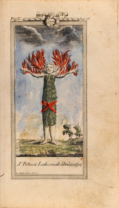 Illustrasjon i Ludvig Holberg- Reisen til Niels Klim til World Underground av Friedrich Müller