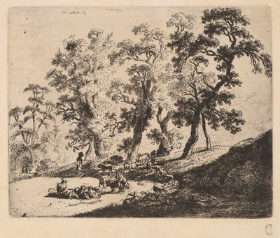 Landskap med gjetere av Friedrich Müller