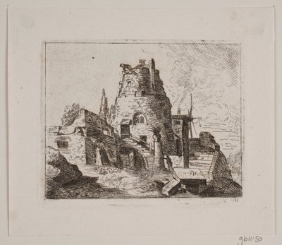 Ruin med tårn av Friedrich Münter