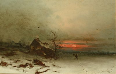 Kommer hjem ved solnedgang av Friedrich Nicolai Joseph Heydendahl