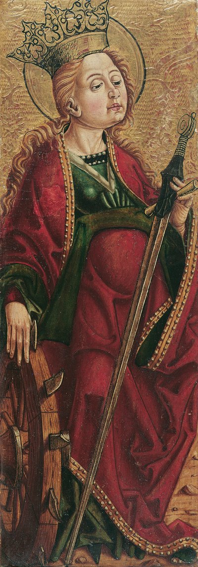St. Catherine (inne) og St. Stephen? (utenfor) av Friedrich Pacher (Umkreis)
