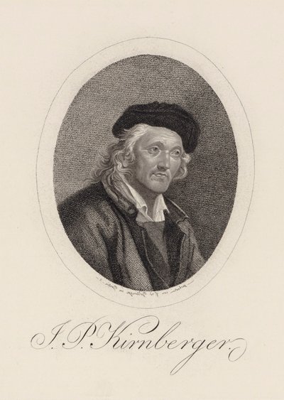 Portrett av komponisten Johann Philipp Kirnberger 1721-1783. av Friedrich Wilhelm Bollinger