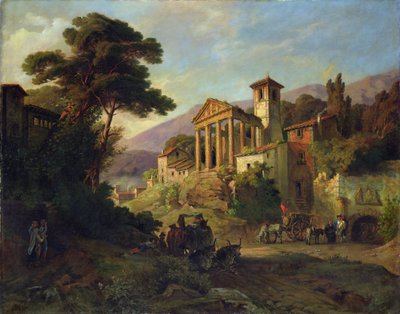 Italiensk landskap, 1871 av Friedrich Wilhelm Mueller