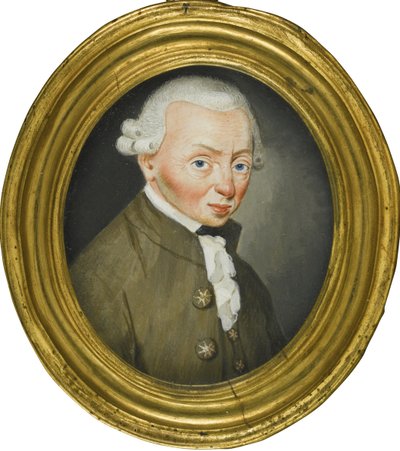 Portrett av Immanuel Kant 1724-1804, 1765 av Friedrich Wilhelm Springer