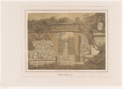 Arkitektur Fantasy med antikke elementer Antique Fragmente (tittel på objekt) av Friedrich von Gärtner