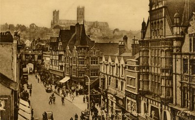 Lincoln High Street, slutten av 1800-begynnelsen av 1900-tallet. av Frith and Co
