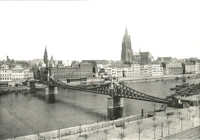 Utsikt fra Sachsenhausen, Frankfurt, Tyskland, 1895. av Frith and Co