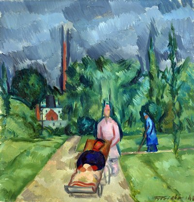I hagene til Militærsykehuset III, 1915 av Fritz Friedrichs