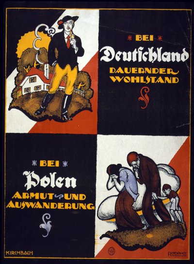 Tysk anti-polsk plakat av Fritz Gottfried Kirchbach
