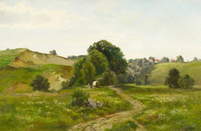 Sommer kupert landskap av Fritz Halberg Krauss
