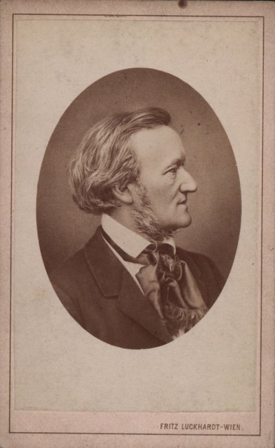 Portrett av komponisten Richard Wagner 1813-1883, ca. 1875. av Fritz Luckhardt