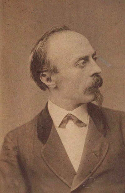 Portrett av komponisten Hans von Bülow 1830-1894, ca. 1875. av Fritz Luckhardt