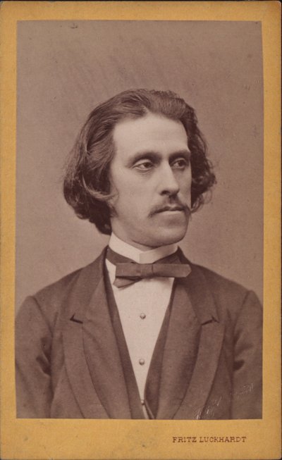 Portrett av komponisten Josef Strauss 1827-1870, ca. 1868. av Fritz Luckhardt