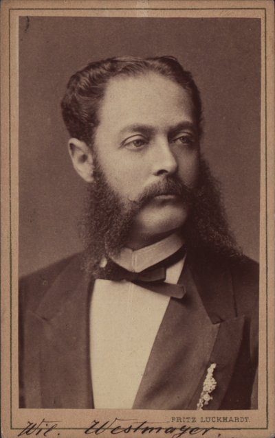 Portrett av komponisten Wilhelm Westmeyer 1829-1880. av Fritz Luckhardt