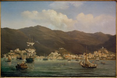 Utsikt over havnen i Saint Thomas av Fritz Melbye