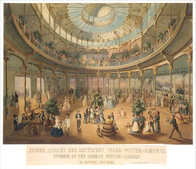 Innvendig utsikt over det tyske folkets vinterhage. Interiør i den tyske vinterhagen..., 1856. av Fritz Meyer