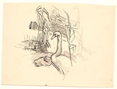 En svane med en andunge av Fritz Syberg