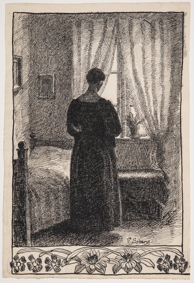 På soverommet. Anna Syberg? av Fritz Syberg