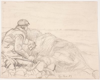 Johannes Larsen studerer av Fritz Syberg