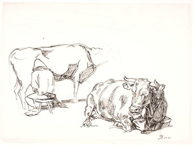 Melking av Fritz Syberg