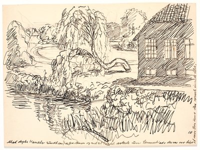 Med dype kanaler rundt... av Fritz Syberg