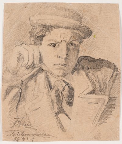 Selvportrett av Fritz Syberg