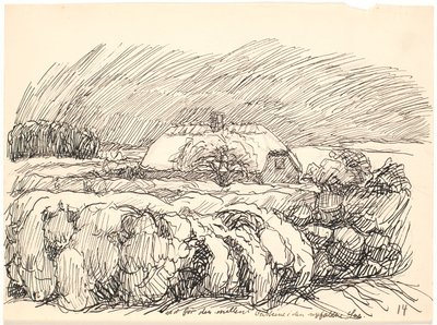 Utover den mellom buskene... av Fritz Syberg