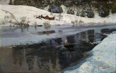 Vinter ved elven Simoa av Fritz Thaulov